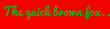 Image with Font Color 03BB19 and Background Color F70000